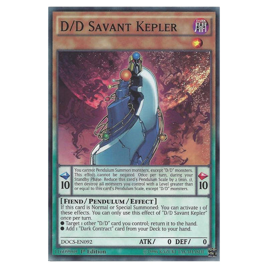 Yu-Gi-Oh! - Dimension of Chaos - D/D Savant Kepler (Common) DOCS-EN092