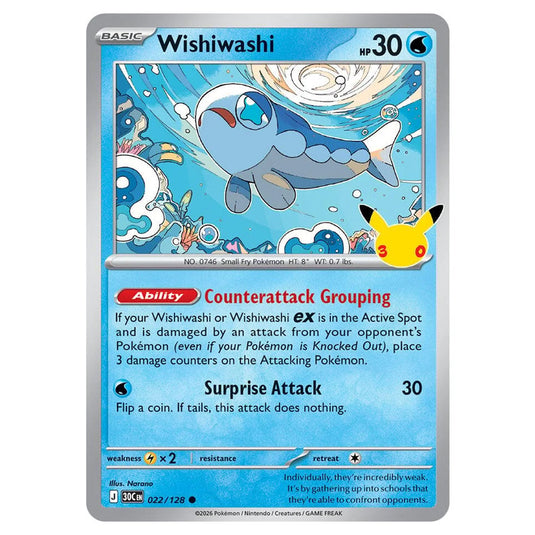 Pokemon - 30th Celebration - Wishiwashi - 022/128