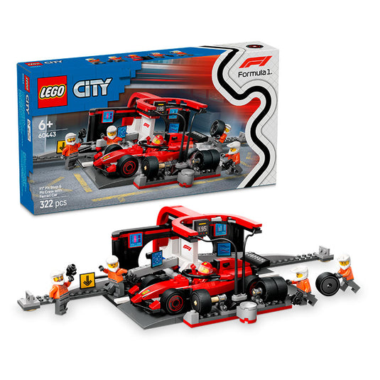 Lego - City - F1® Pit Stop & Pit Crew with Ferrari Car #60443