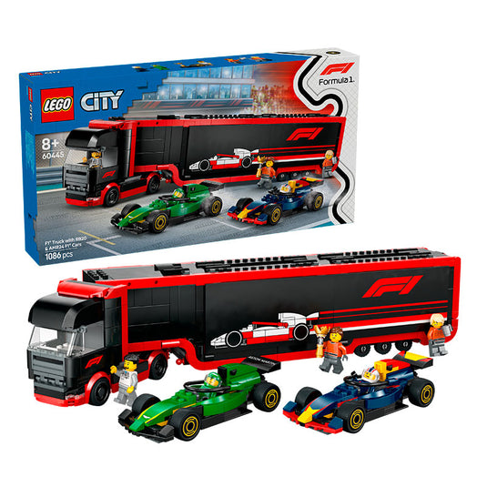 Lego - City - F1® Truck with RB20 & AMR24 F1® Cars #60445