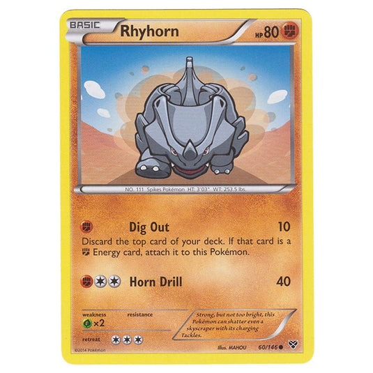 Pokemon - XY Base Set - Rhyhorn - 60/146