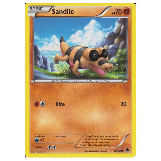 Pokemon - Black & White - Emerging Powers - Sandile 60/98