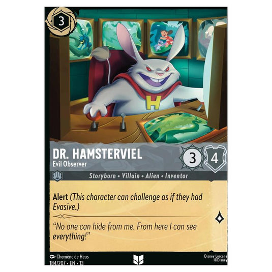 Lorcana - Attack of the Vine! - Dr. Hamsterviel - Evil Observer (Uncommon) - 184/207