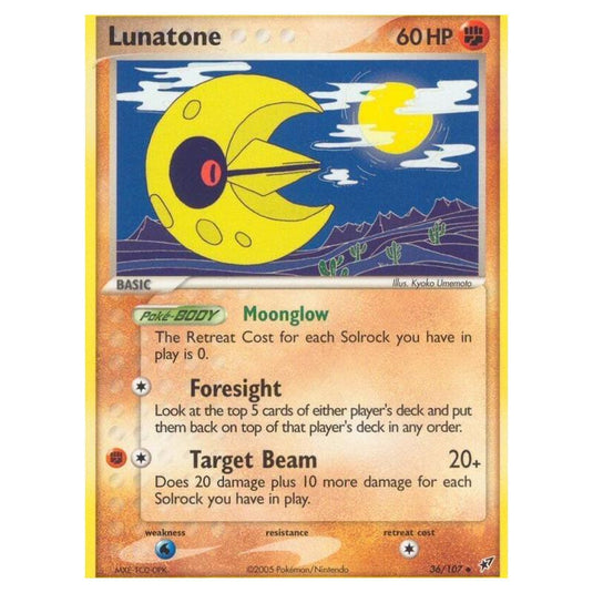 Pokemon - EX Deoxys - Lunatone - 036/107