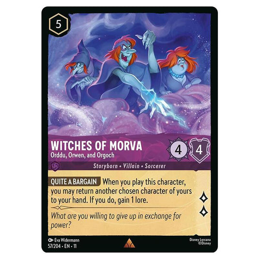 Lorcana - Winterspell - Witches of Morva - Orddu, Orwen, and Orgoch (Rare) - 057/204