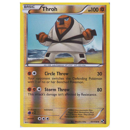 Pokemon - Black & White - (Reverse Holo) Throh 61/114