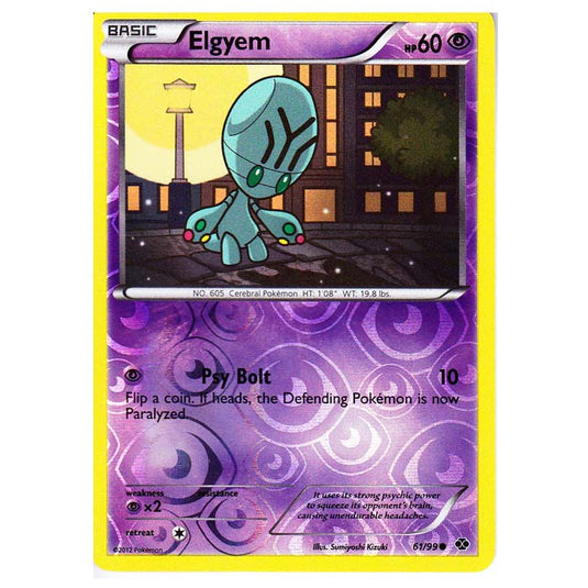 Pokemon - Black & White - Next Destinies - (Reverse Holo) Elgyem 61/99