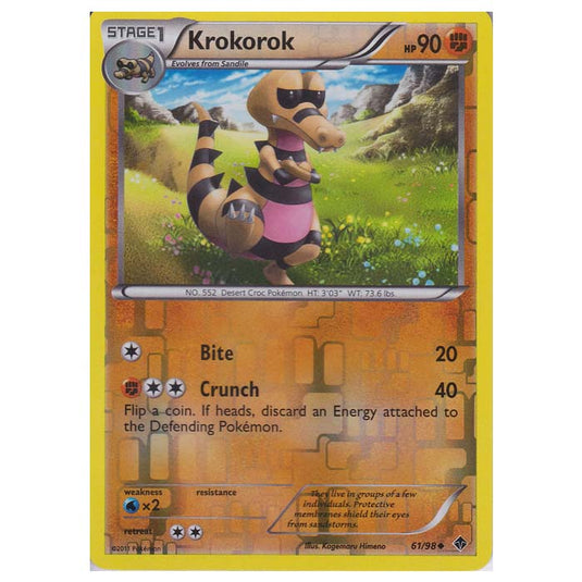 Pokemon - Black & White - Emerging Powers - (Reverse Holo) - Krokorok 61/98