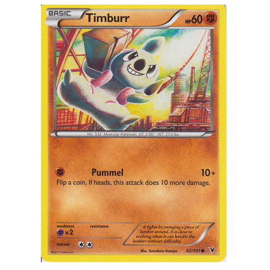 Pokemon - Black & White - Noble Victories - Timburr 62/101