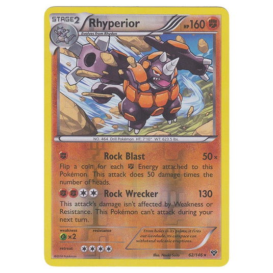 Pokemon - XY Base Set - (Reverse Holo) Rhyperior - 62/146