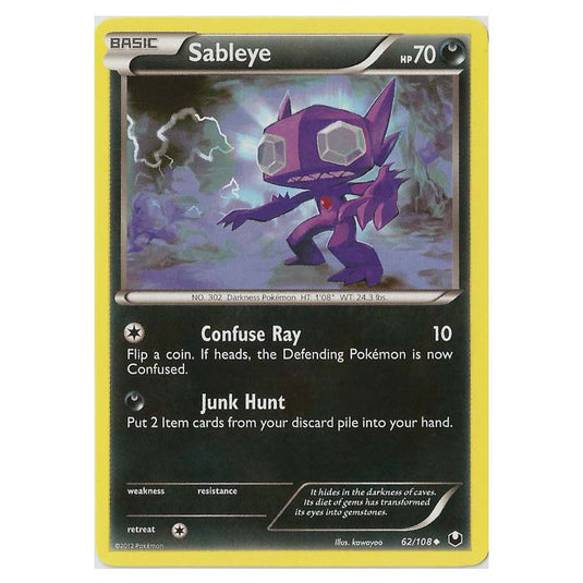 Pokemon - Black & White - Dark Explorers - Sableye - 62/108