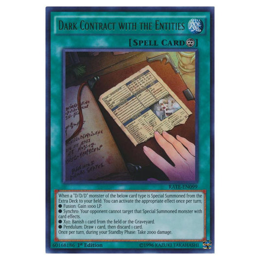 Yu-Gi-Oh! - Raging Tempest - Dark Contract with the Entities (Ultra Rare) RATE-EN099