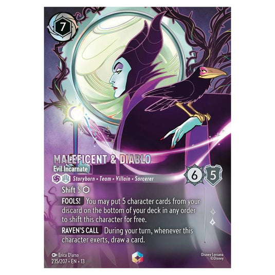 Lorcana - Attack of the Vine! - Maleficent & Diablo - Evil Incarnate (Enchanted) - 235/207