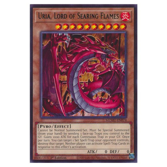 Yu-Gi-Oh! - Maze of Muertos - Uria, Lord of Searing Flames (Rare) - MZMU-EN074