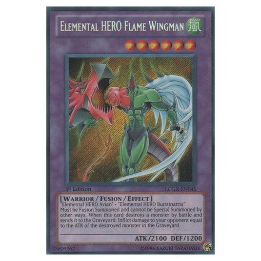 Yu-Gi-Oh! - Legendary Collection 2 - The Duel Academy Years Mega Pack - Elemental HERO Flame Wingman (Secret Rare) LCGX-EN045