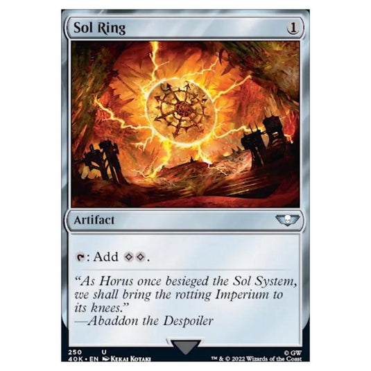 Magic The Gathering - Universes Beyond - Warhammer 40k - Sol Ring - 250/168