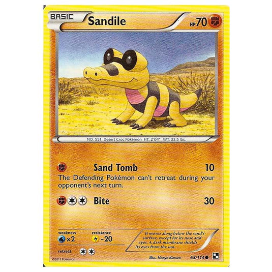 Pokemon - Black & White - Sandile 63/114