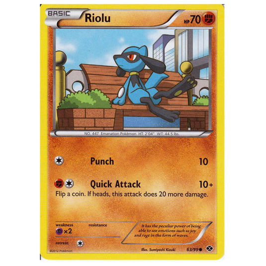 Pokemon - Black & White - Next Destinies - Riolu 63/99