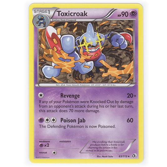 Pokemon - Black & White - Legendary Treasures - Toxicraok - 63/113