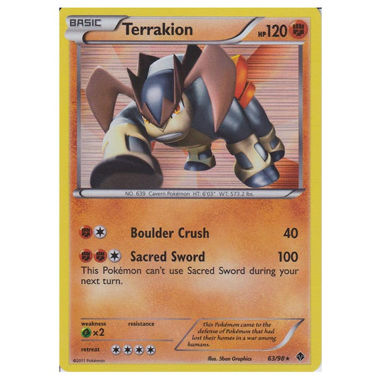 Pokemon - Black & White - Emerging Powers - Terrakion 63/98