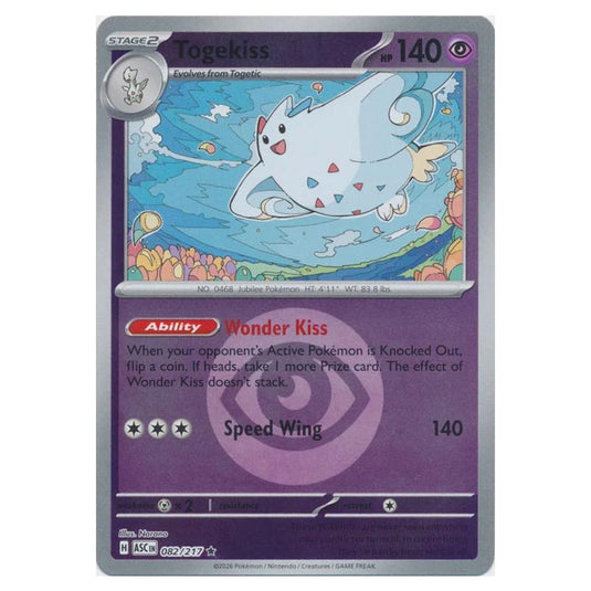 Pokemon - Mega Evolution - Ascended Heroes - Energy Reverse Holo - Togekiss - 082/217