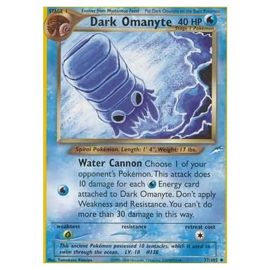 Pokemon - Neo Destiny - Dark Omanyte - 037/105