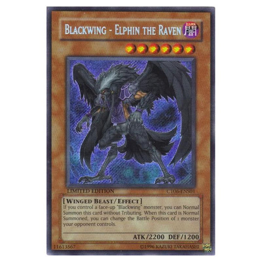 Yu-Gi-Oh! - Collectible Tins Exclusive 2009 - Blackwing - Elphin the Raven (Secret Rare) CT06-ENS01