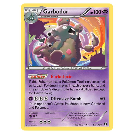 Pokemon - XY - Breakpoint - Garbodor - 57/122 (Reverse Holo)