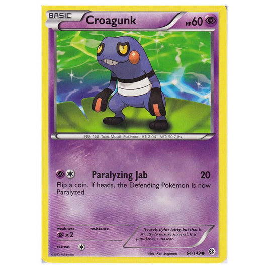 Pokemon - Black & White - Boundaries Crossed - Croagunk 64/149