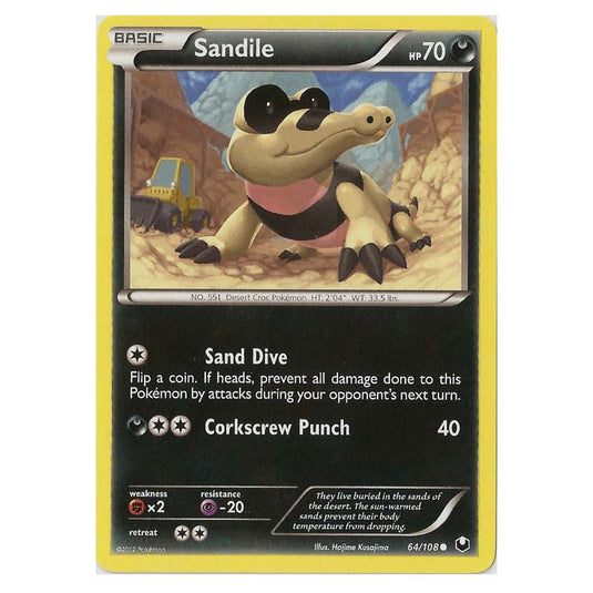 Pokemon - Black & White - Dark Explorers - Sandile - 64/108