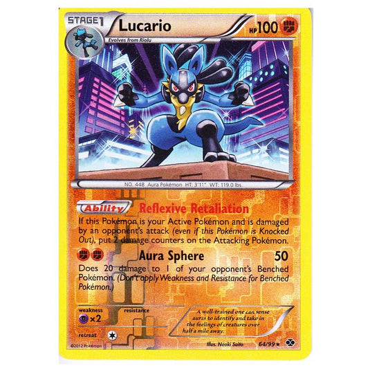 Pokemon - Black & White - Next Destinies - (Reverse Holo) Lucario 64/99