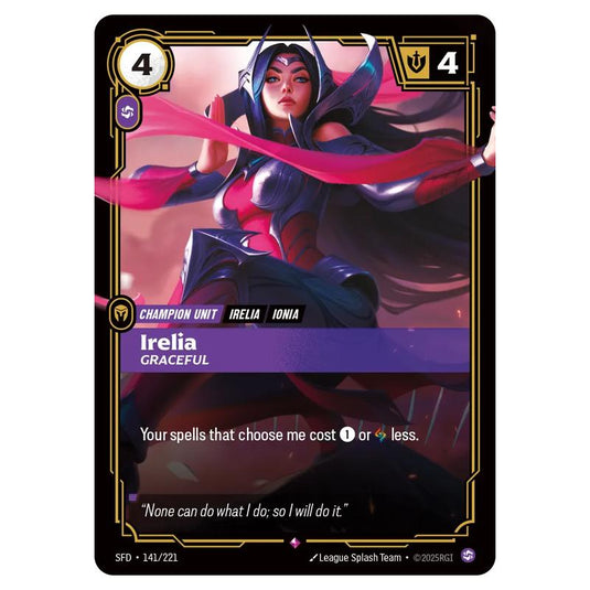 Riftbound: League of Legends TCG - Spiritforged - Irelia - Graceful - 141/221