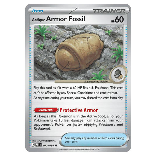Pokemon - Mega Evolution - Pitch Black - Antique Armor Fossil - 072/084