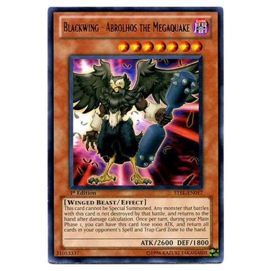 Yu-Gi-Oh! - Starstrike Blast - Blackwing - Abrolhos the Megaquake (Rare) - STBL-EN017