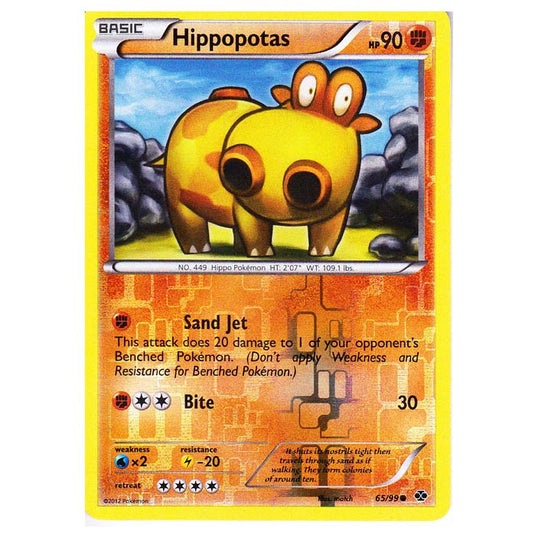 Pokemon - Black & White - Next Destinies - (Reverse Holo) Hippopotas 65/99