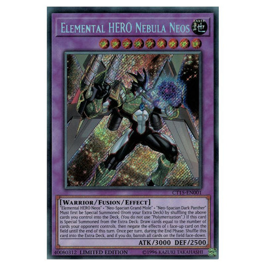 Yu-Gi-Oh! - 2018 Mega-Tins - Elemental HERO Nebula Neos (Secret Rare) CT15-EN001