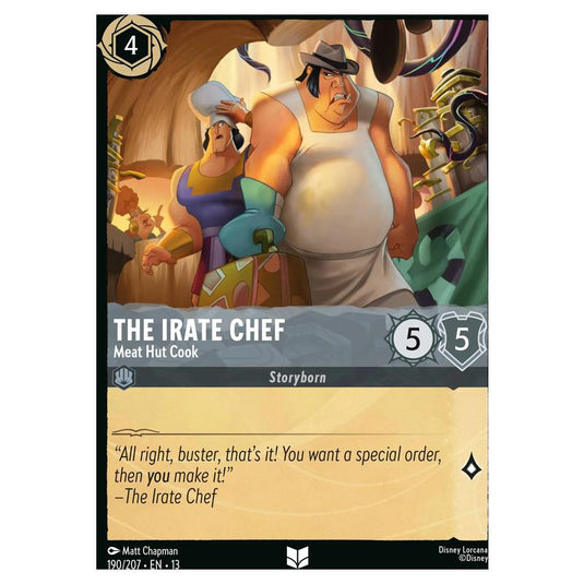 Lorcana - Attack of the Vine! - The Irate Chef - Meat Hut Cook (Uncommon) - 190/207