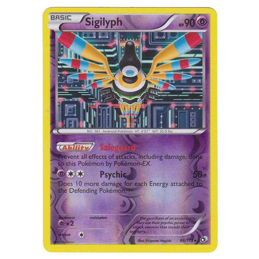 Pokemon - Black & White - Legendary Treasures - (Reverse Holo) Sigilyph - 66/113