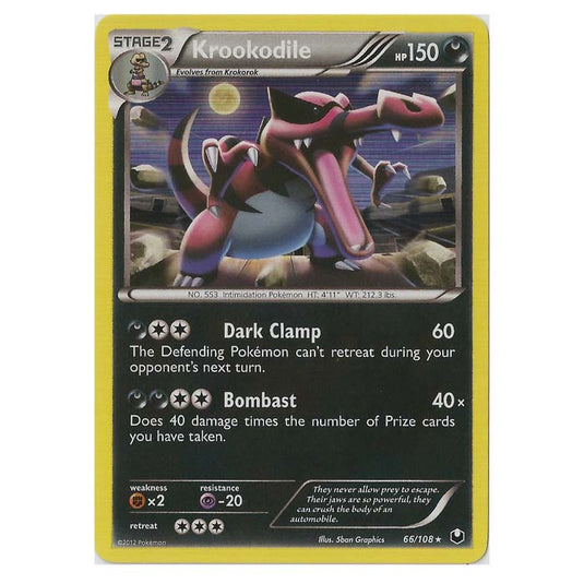 Pokemon - Black & White - Dark Explorers - Krookodile - 66/108