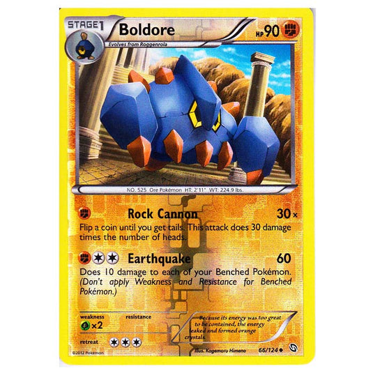 Pokemon - Black & White - Dragons Exalted - (Reverse Holo) Boldore - 66/124