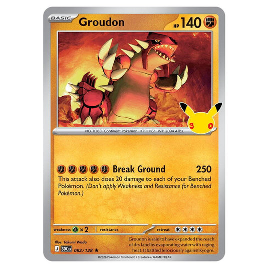 Pokemon - 30th Celebration - Groudon - 082/128