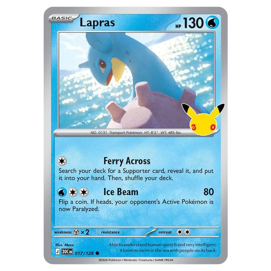 Pokemon - 30th Celebration - Lapras - 017/128