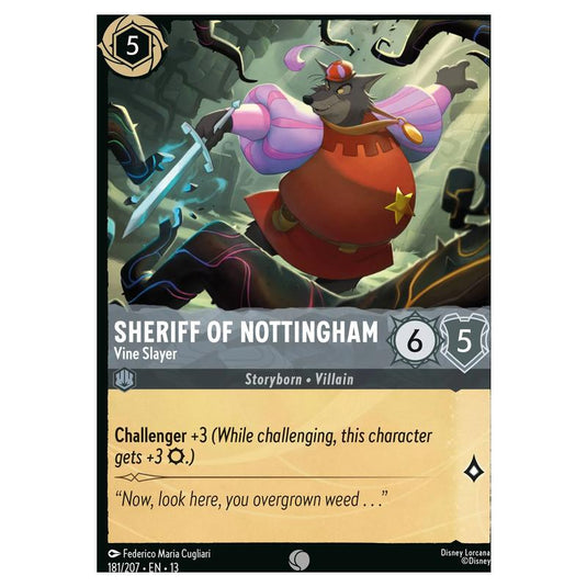 Lorcana - Attack of the Vine! - Sheriff of Nottingham - Vine Slayer (Common) - 181/207