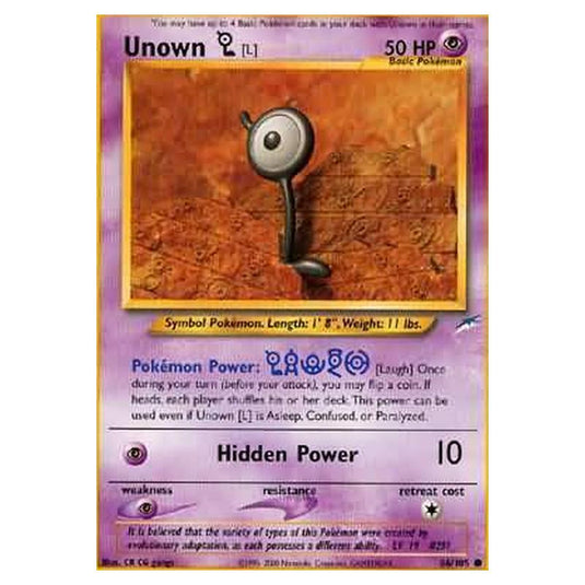 Pokemon - Neo Destiny - Unown [L] - 086/105
