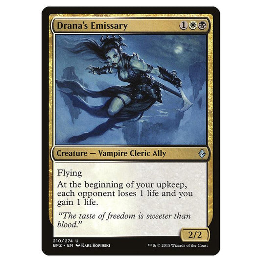 Magic The Gathering - Battle For Zendikar - Drana's Emissary - 210/274