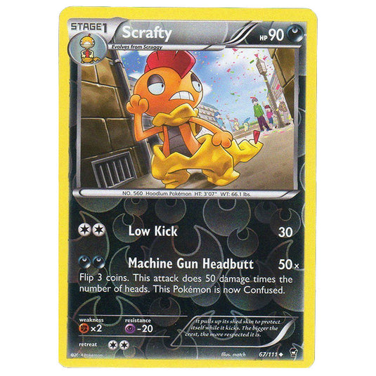 Pokemon - XY Furious Fists - (Reverse Holo) - Scrafty - 67/111