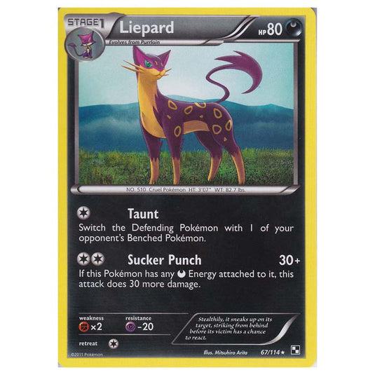 Pokemon - Black & White - Liepard 67/114