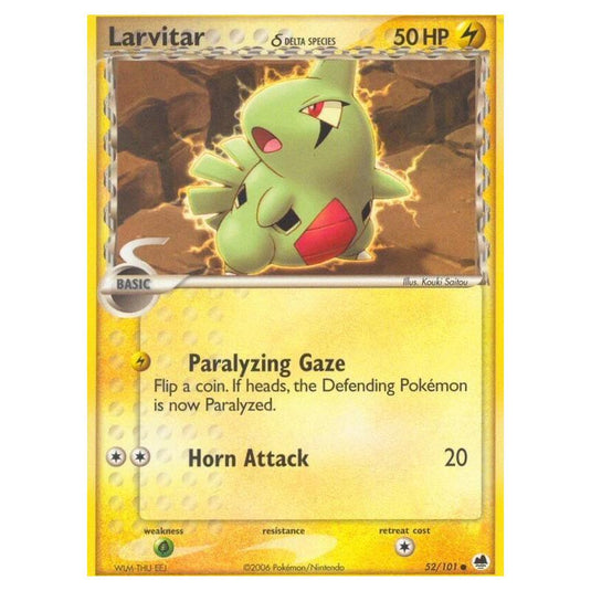 Pokemon - EX Dragon Frontiers - Larvitar δ Delta Species - 052