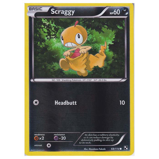 Pokemon - Black & White - (Reverse Holo) Scraggy 68/114