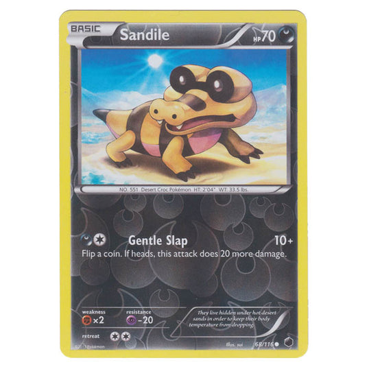 Pokemon - Black & White - Plasma Freeze - (Reverse Holo) Sandile - 68/116